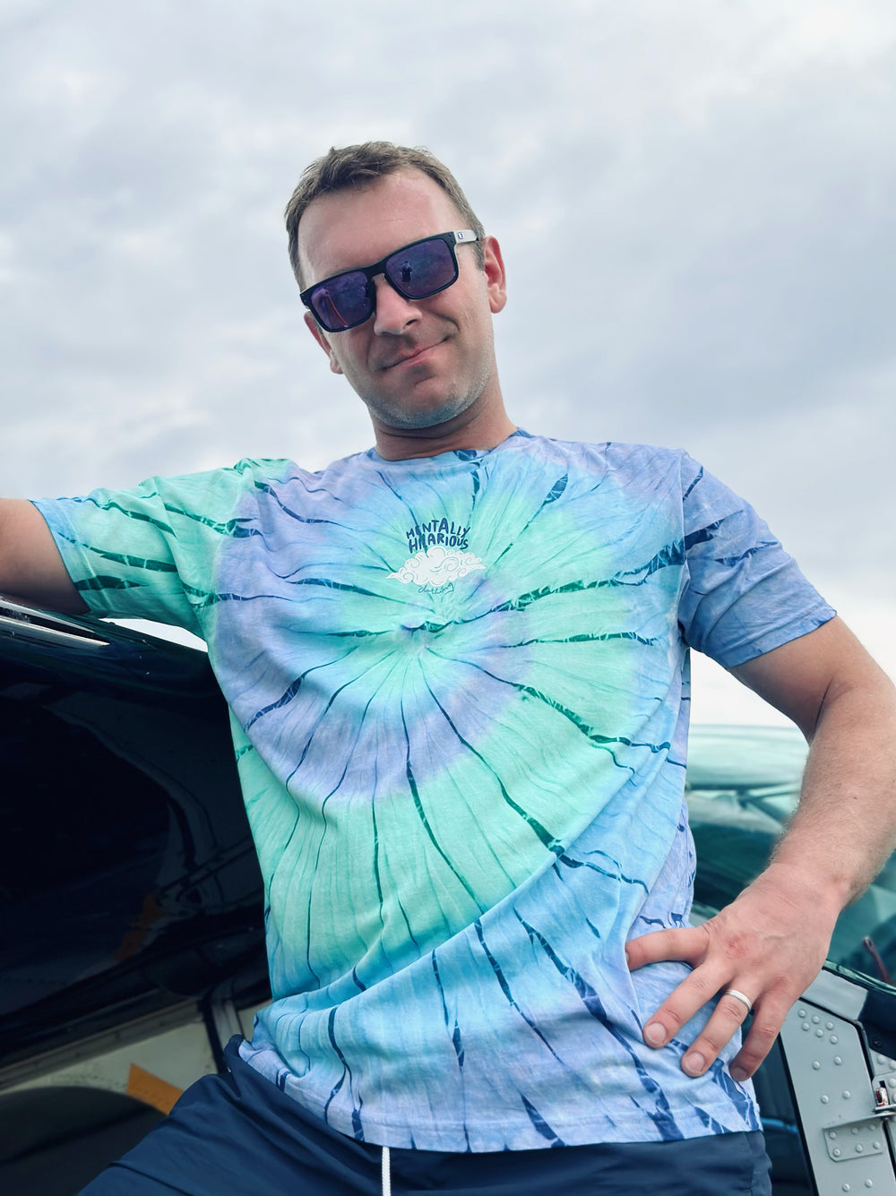 ORGANIC "BLUE TIE-DYED" SHIRT